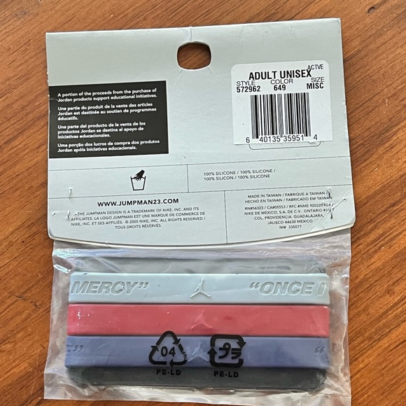 Nike Air Jordan Baller ID Bands Wristbands Bracelets new 2005 Adult Sized - Picture 4 of 4